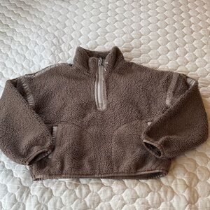Athleta Kids Brown Fleece Pullover